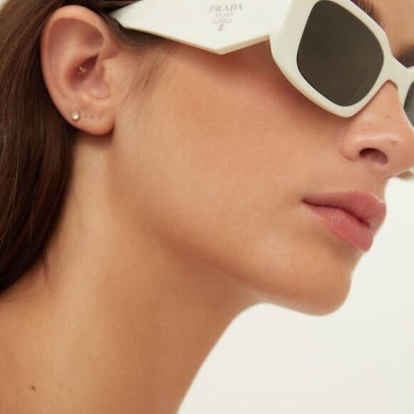 NEW Prada Symbole sunglasses, White Prada Eyewear main image 5